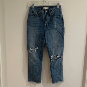 Madewell Distressed Blue Jeans